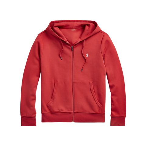 Polo Ralph Lauren Double-Knit Full-Zip Hoodie (Starboard Red) - Polo Ralph Lauren