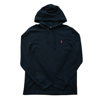 Polo Ralph Lauren Hooded Long Sleeve Shirt (Black/Red) - Polo Ralph Lauren