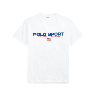 Polo Ralph Lauren Classic Fit Polo Sport Jersey T-Shirt (White) - Polo Ralph Lauren