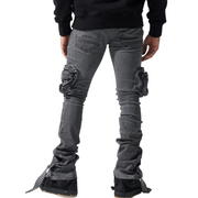 Serenede Cement Stacked Jeans - Serenede