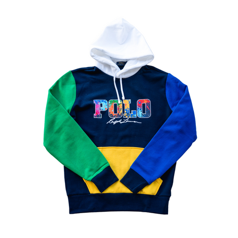 Polo Ralph Lauren Color-Blocked Hoodie (Navy/Splash) - Polo Ralph Lauren