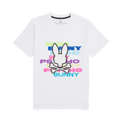 Mens Psycho Bunny Tyrian Tee (White) - Psycho Bunny