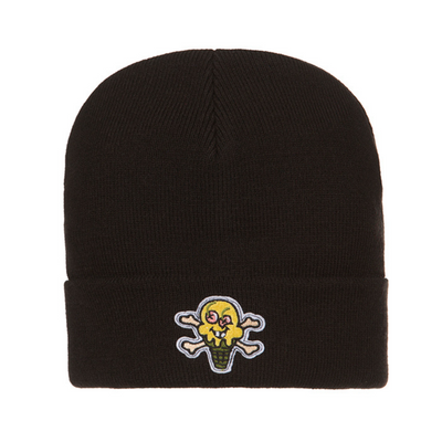Ice Cream Bones Knit Cap (Black) - Ice Cream