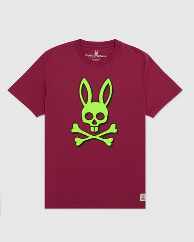 Psycho Bunny Howgate Graphic Tee (Cranberry) - Psycho Bunny