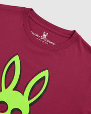 Psycho Bunny Howgate Graphic Tee (Cranberry) - Psycho Bunny