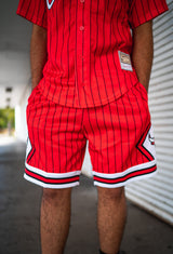 Mitchell And Ness Chicago Bulls 1997 Neon World Mesh Shorts (Red) - Mitchell & Ness