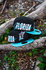 New Era Florida Marlins Side Script Snapback - New Era