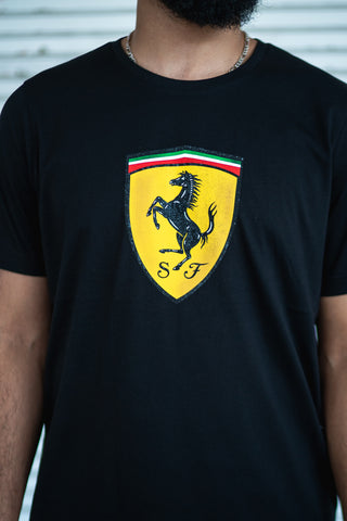 Puma Scuderia Ferrari Race Bold Colour Shield Men's Tee (Black) - Puma