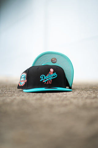 New Era Los Angeles Dodgers 60th Anniversary Mint UV (Black/Teal) - New Era
