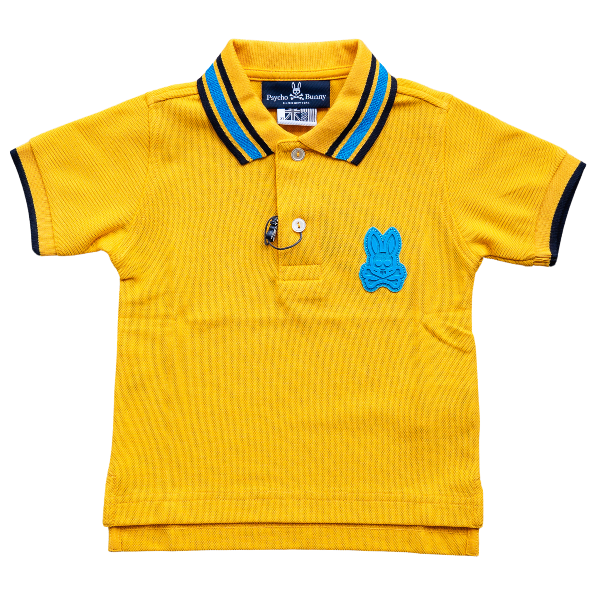 KIDS Psycho Bunny Eaton Short Sleeve Polo (Amber Frost) - Psycho Bunny
