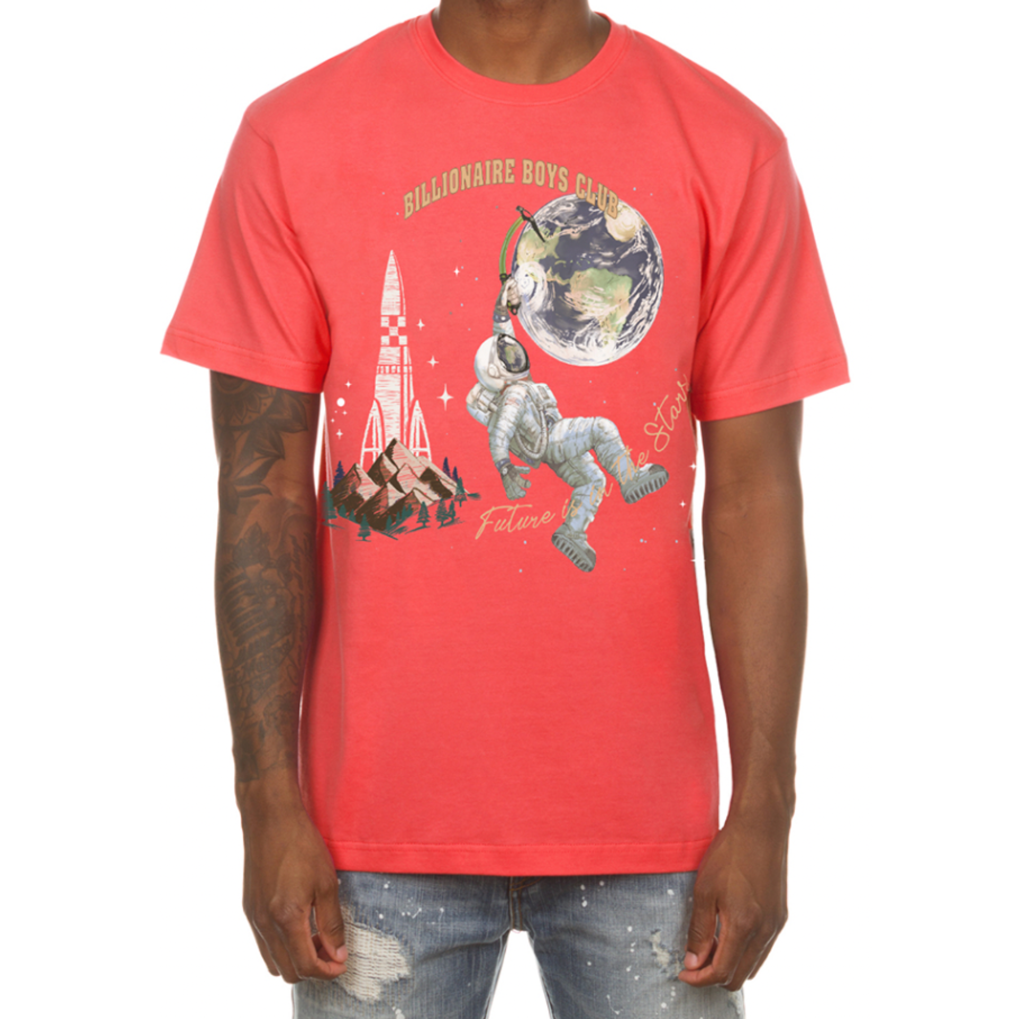 Billionaire Boys Moonlit Tee (Hot Coral) - Billionaire Boys Club