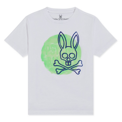KIDS Psycho Bunny Arnell Graphic Tee (White) - Psycho Bunny