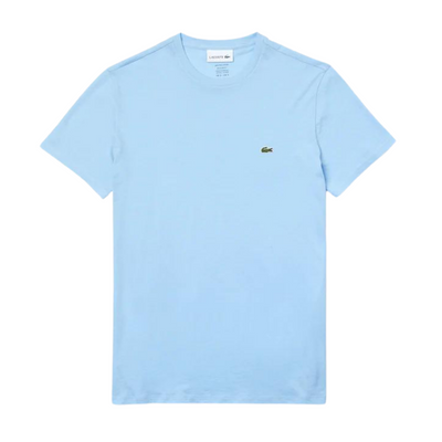 Lacoste Men's Crew Neck Pima Cotton Jersey T-shirt (Sky Blue) - Lacoste