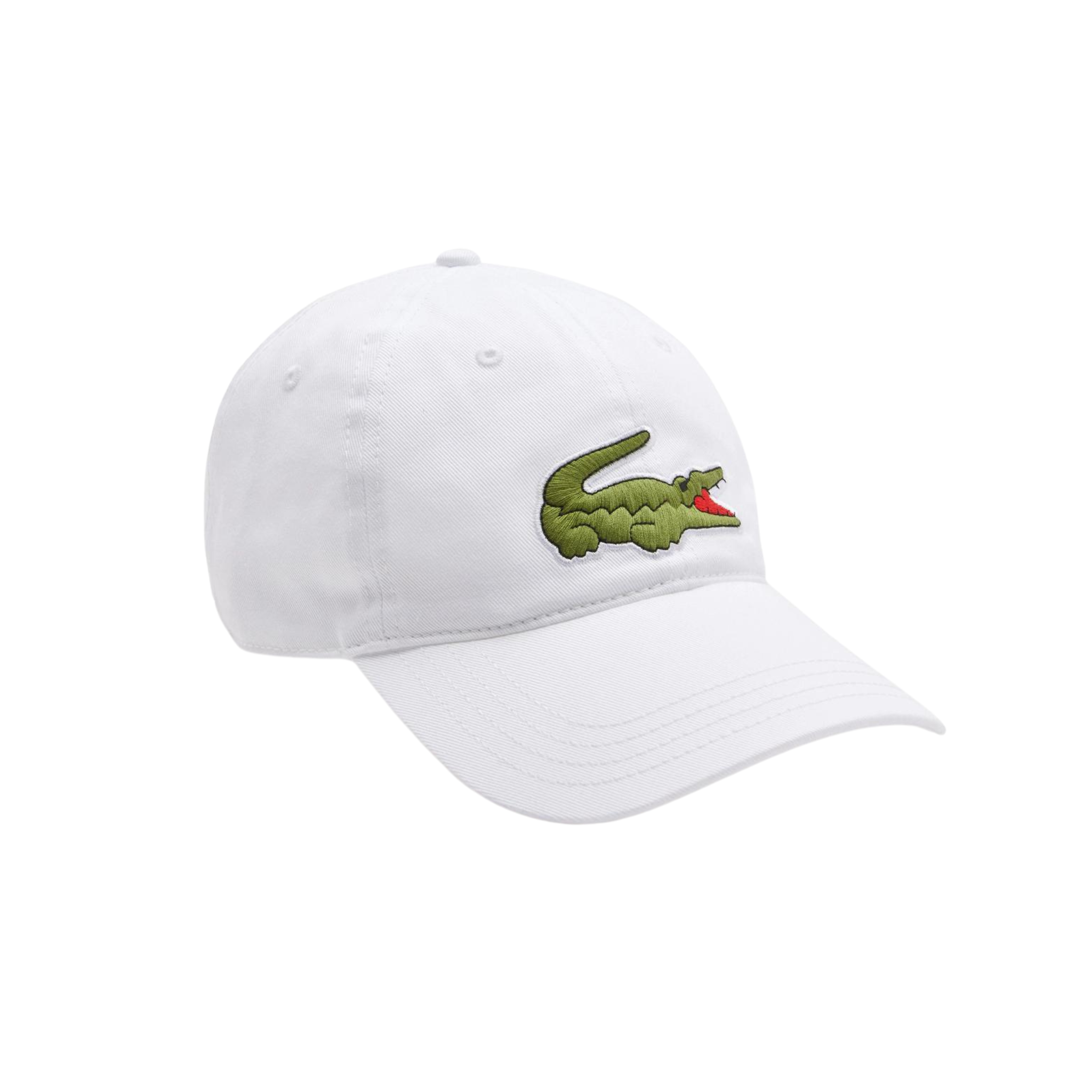 Lacoste Adjustable Organic Cotton Twill Cap (White) - Lacoste