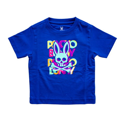 KID'S Psycho Bunny Hudson Multicolor Tee (Sapphire) - Psycho Bunny