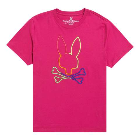Psycho Bunny Men's Leo Tee (Magenta Storm) - Psycho Bunny