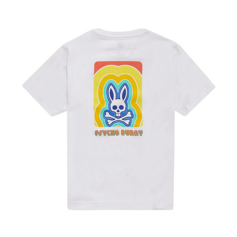 KIDS Psycho Bunny Chelton GRAPHIC TEE (White) - Psycho Bunny