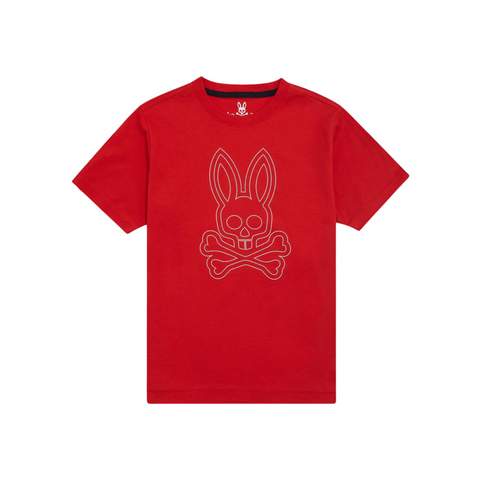 Kids Psycho Bunny Larkin Big Bunny Tee (Red Spice) - Psycho Bunny